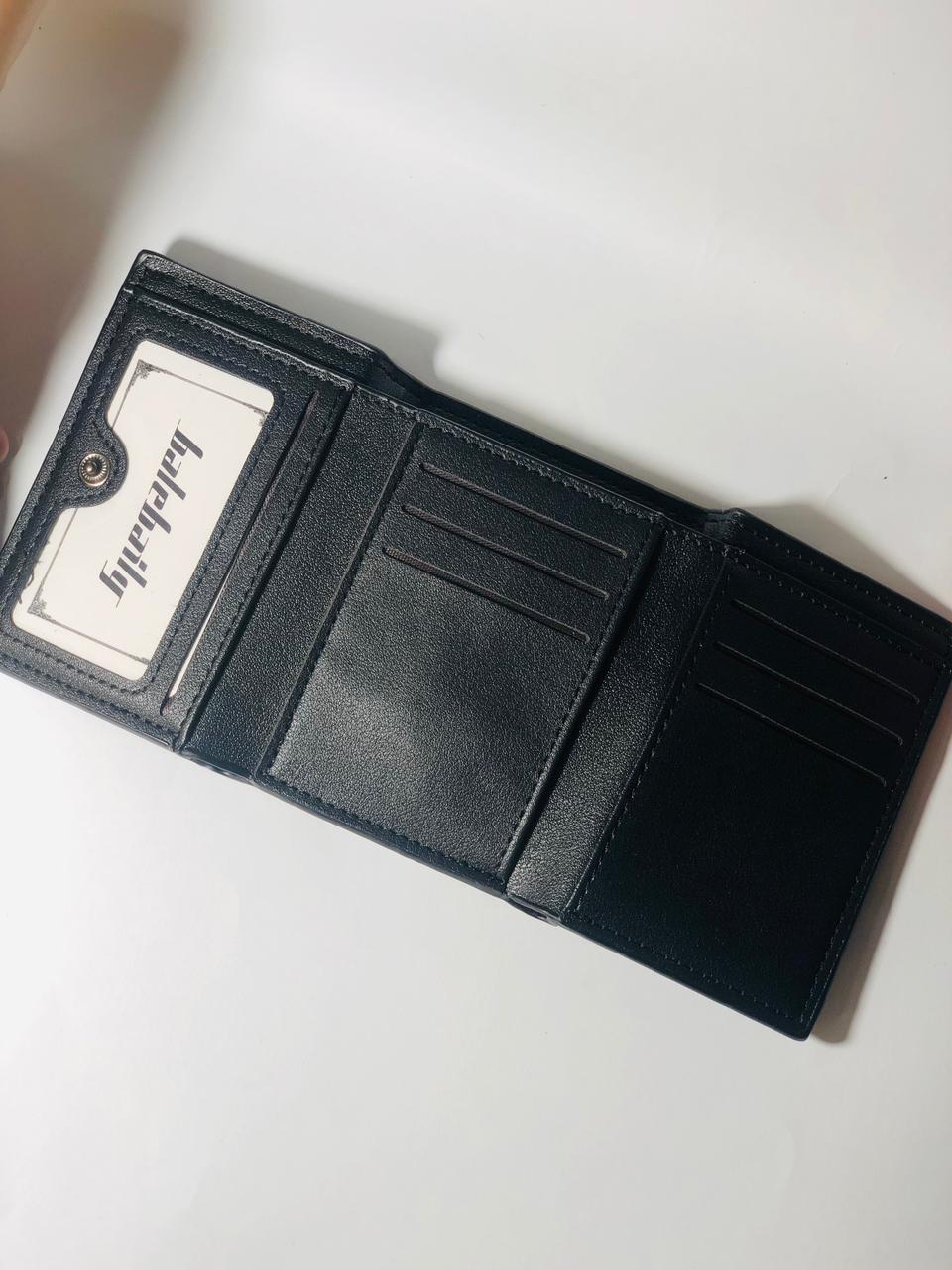 BALEBAILY Croc-Textured Men's Tri-Fold Leather Wallet