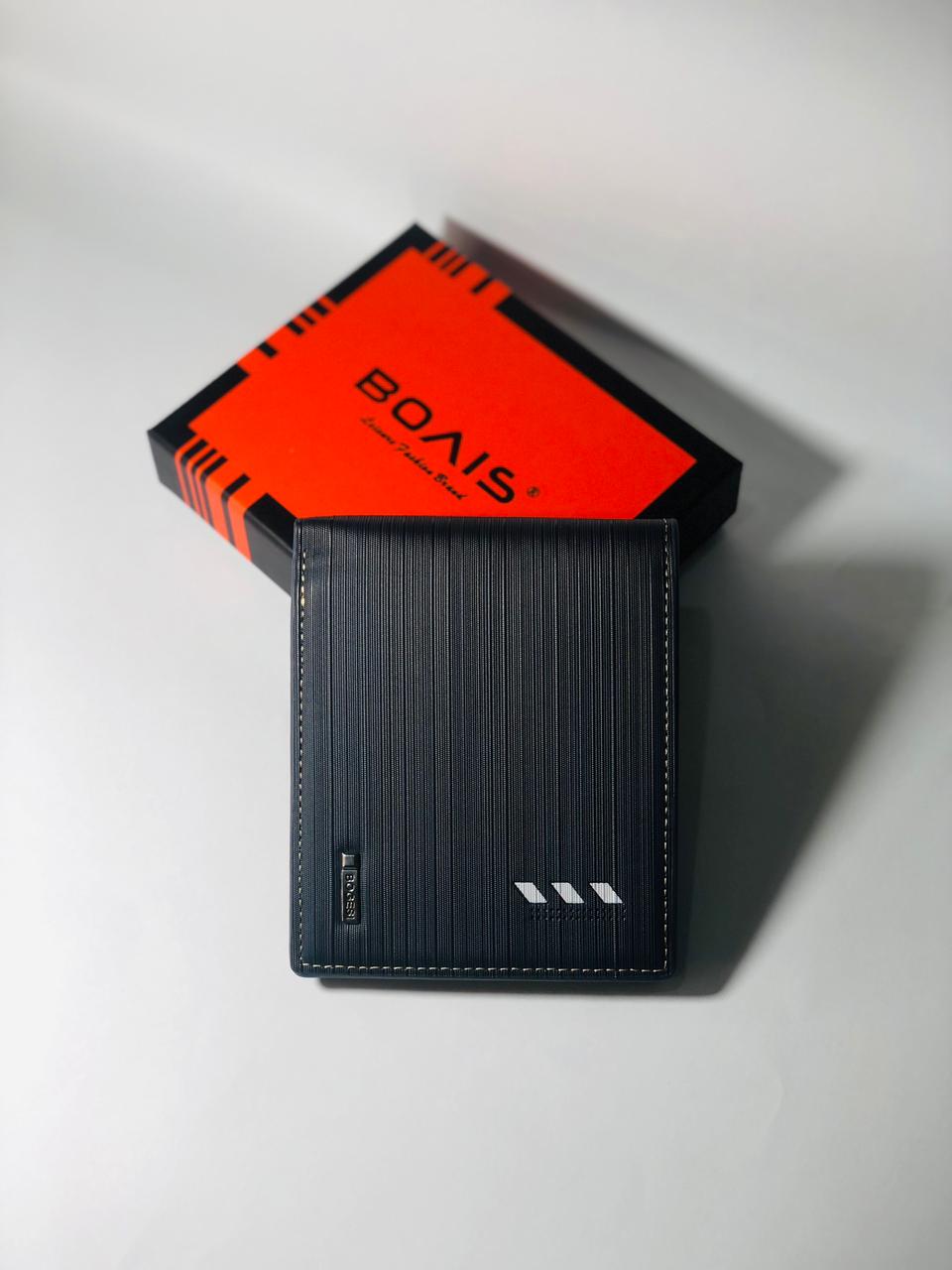 BOGESI Men's Textured Leather Bifold Wallet