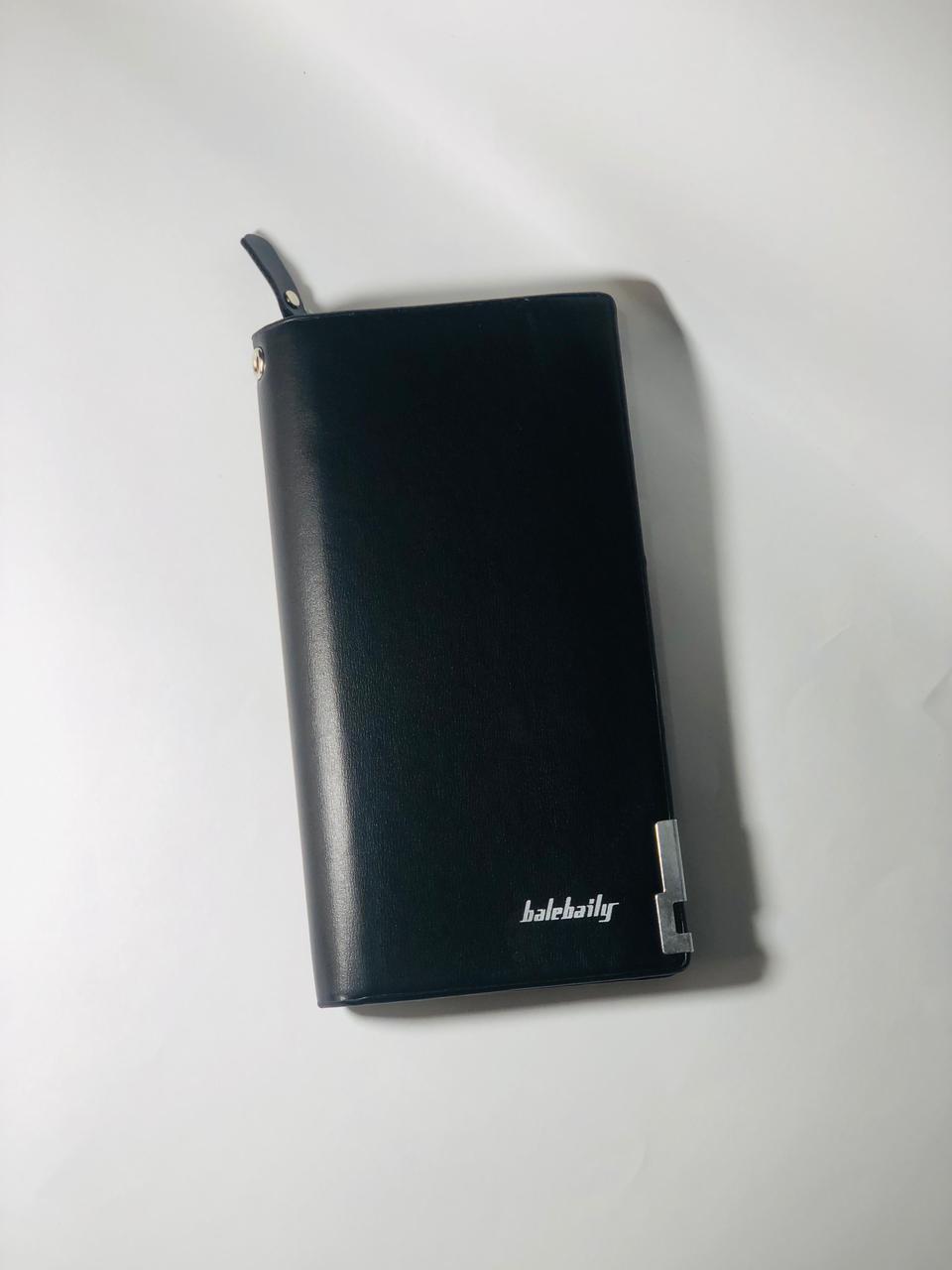 BALEBAILY Long Zipper & Snap Closure Leather Clutch Wallet