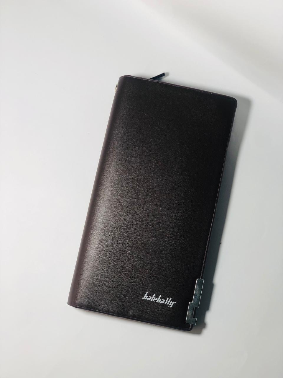 BALEBAILY Long Zipper & Snap Closure Leather Clutch Wallet