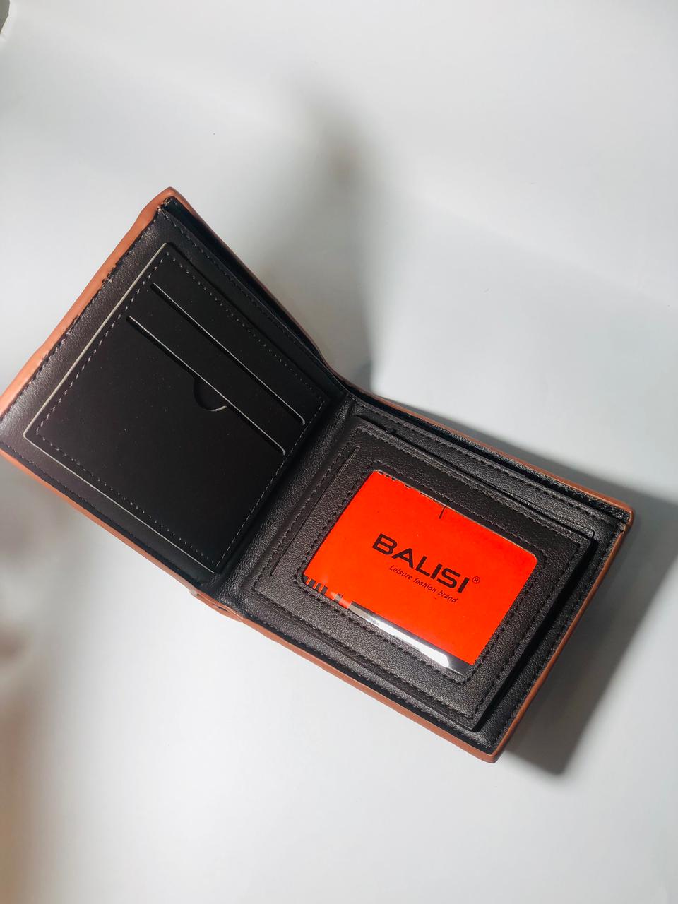 BALISI Fashion Classic Men's Dual-Tone Leather Wallet